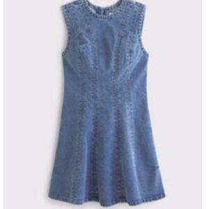 Abercrombie Women's
High-Neck Seamed Denim Mini Dress